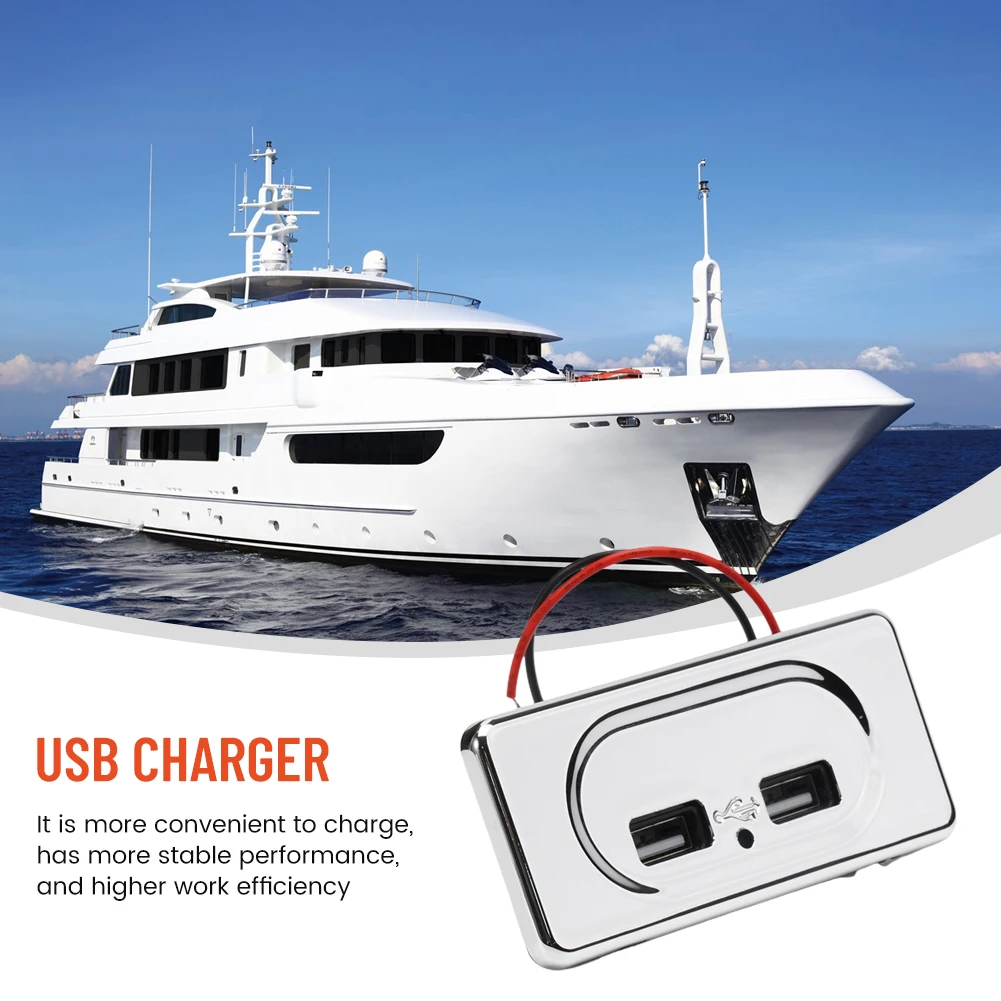 

Автомобильное зарядное устройство с двумя USB-портами, 12 В/24 В, 5 В, а
