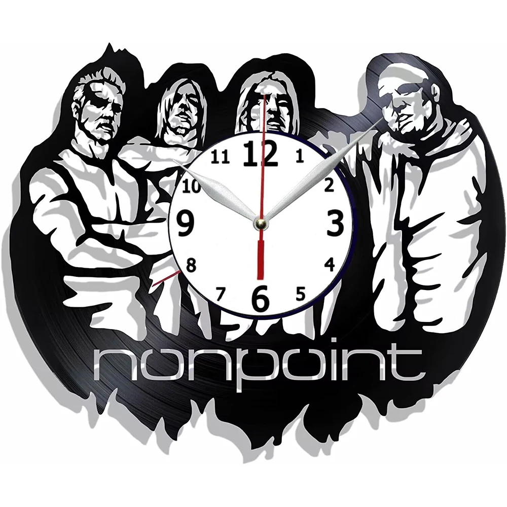 

Настенные часы Nonpoint Rock Band, сделанные из реальной виниловой пластины, неточный настенный постер, лучший подарок для поклонников Nonpoint Decal