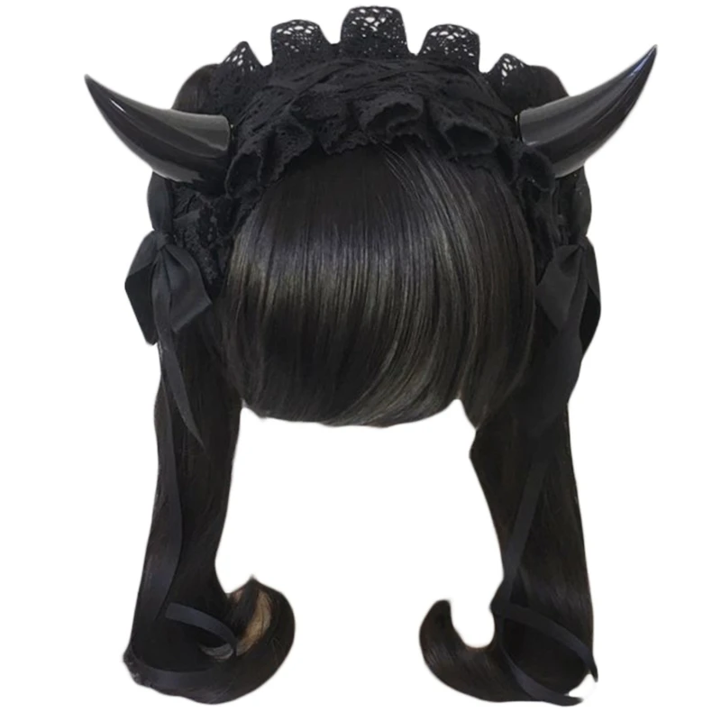 

Ободок для волос с изображением дьявола из мультфильма Милая заколка для волос для прямой трансляции праздничный головной убор M6CD