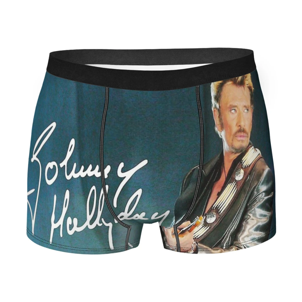 

Johnny Hallyday Rock Music French Singer Limited Access Underpants Breathbale Panties Men's Underwear Sexy Shorts Boxer Briefs