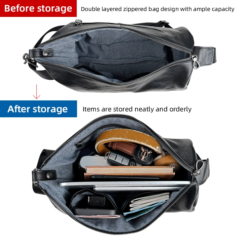 Новинка 2024 стильная мужская нагрудная сумка через плечо вместительная