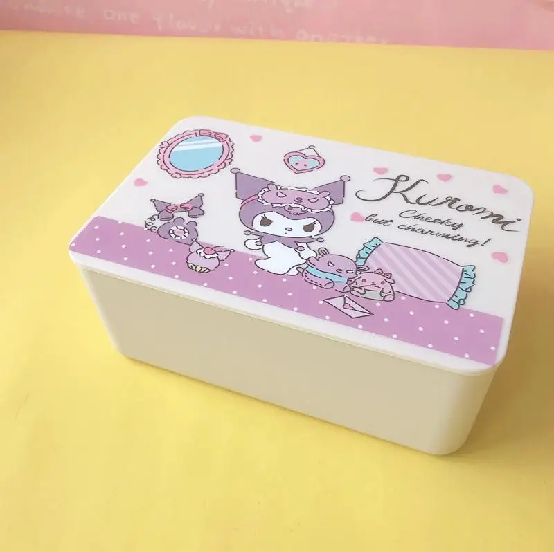 Женская кавайная Sanrioed аниме 18 5*12*7 см Kuromi Cinnamoroll My Melody Милая с крышкой коробка для