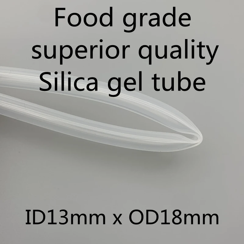 

1Meter Silicone Tube ID 13mm x OD 18mm Food Grade Flexible Drink Plomberie Pipe Temperature Resistance Nontoxic Transparent Tube