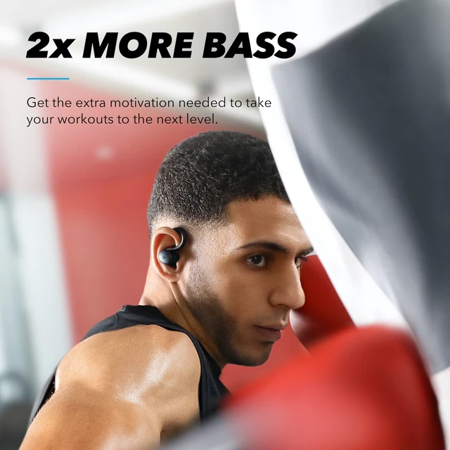 Anker Soundcore Sport X10 Bluetooth 5.2 Headphones Sports Rotating Ear Hooks Deep Bass IPX7 Waterproof Sweatproof Sport Earbuds 5