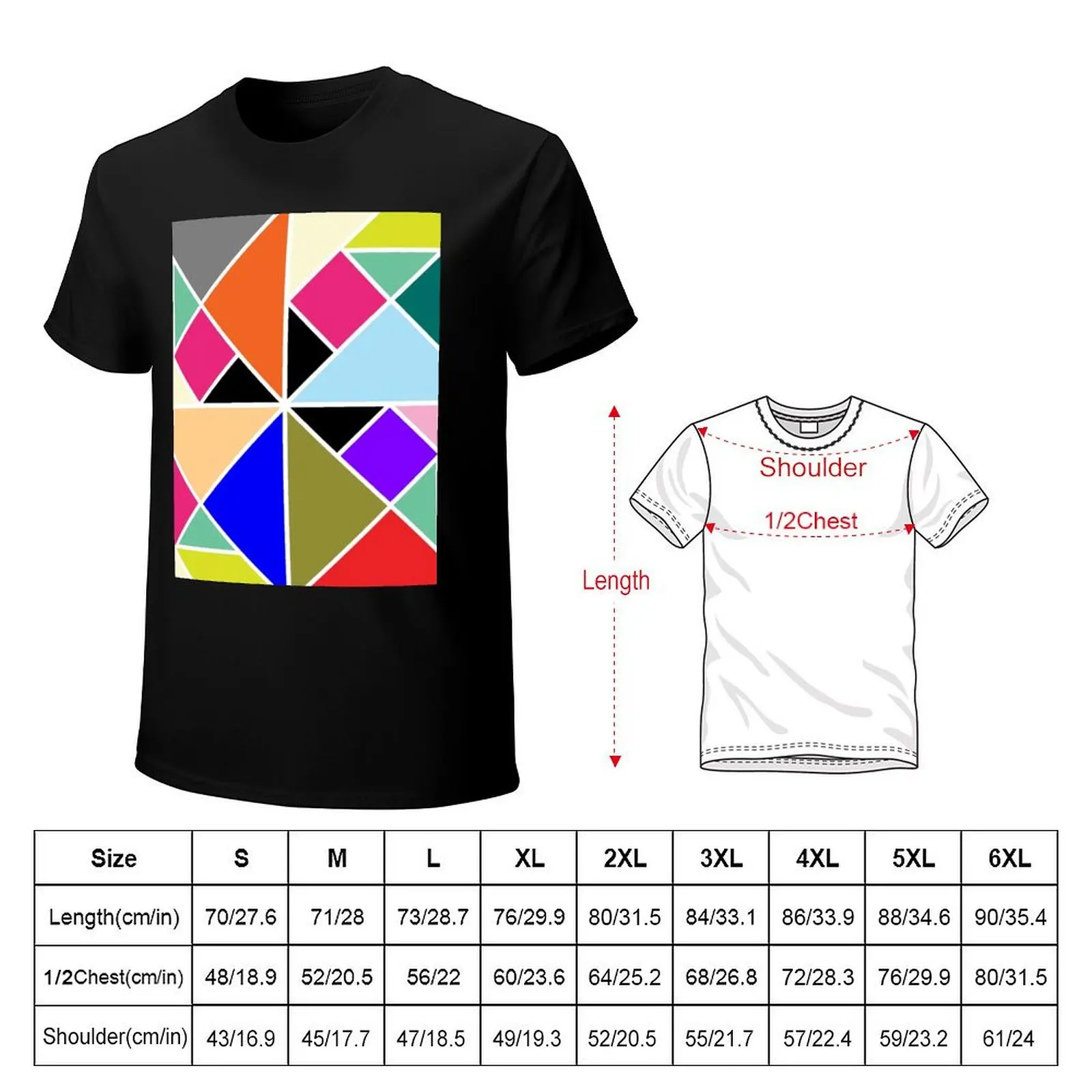 Футболка Tangram из семи предметов с повторяющейся головоломкой топы летняя одежда