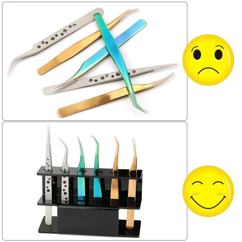 Акриловый держатель для пинцета ресниц прочный пинцет подставка карандашей