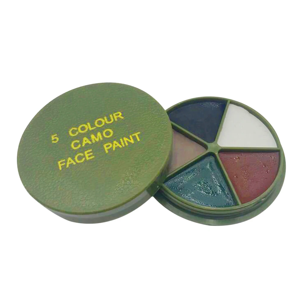 

Camouflage Face Paint Oil with Mirror for Outdoor Sports CS Hunting Fancy Dress Makeup Palette Cosplay Painting Hunting Accessor