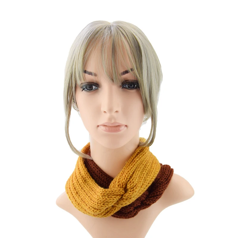 

Solid Color Crochet Knitting Woolen Weaving Cross Handmade DIY Hairband Knitted Cross Wool Headband Ear Protectors Hand Woven