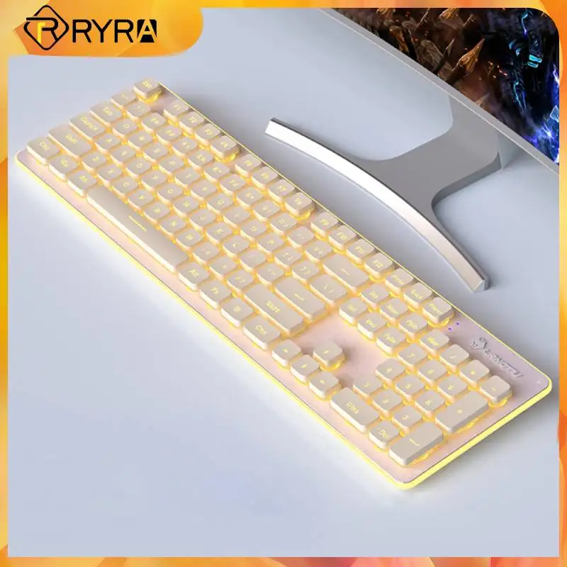 

RYRA 104 Keys Gamer Keyboard 2.4GHZ USB Wireless Keyboard Mute PC Laptop Computer Office Gaming Key Panel Mechanical Keyboard