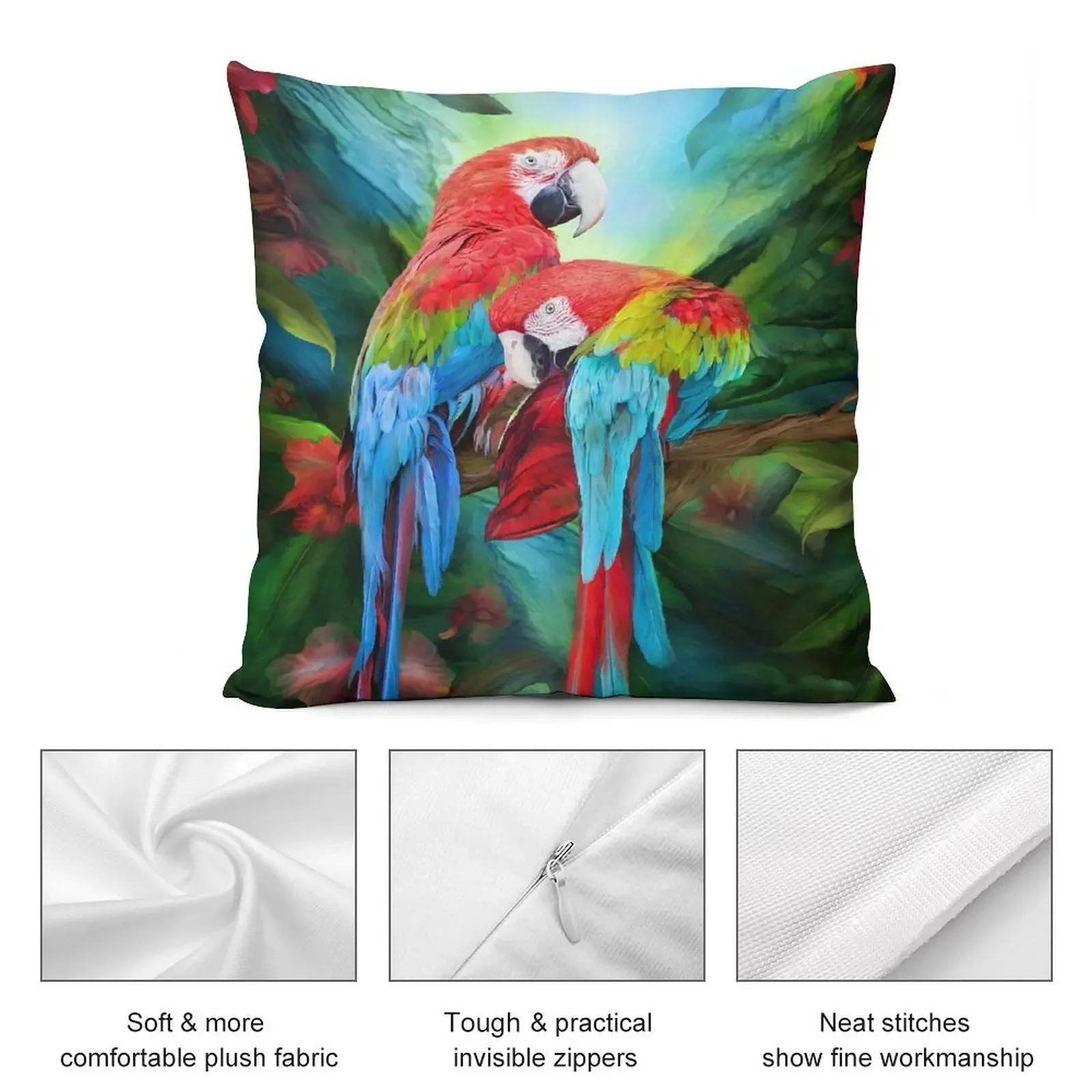 Tropic Spirits - Подушка ара в стиле аниме для девочек новогодняя подушка