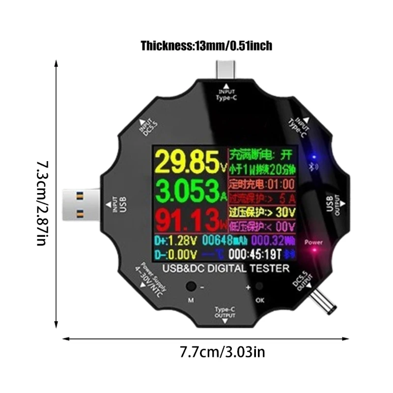 Цифровой мультиметр UD18 USB C Power Meter