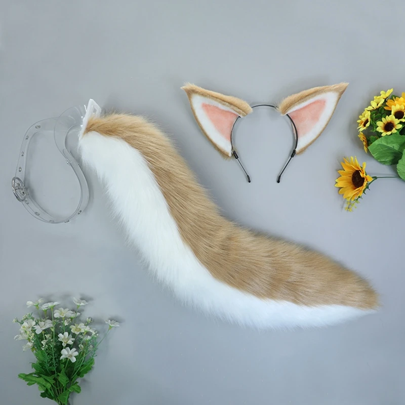 

Cartoon Dog Ears Hairband Headwear Plush Ear Cosplay Head Band Hair Accessories for Women Girls Kid Party Headband