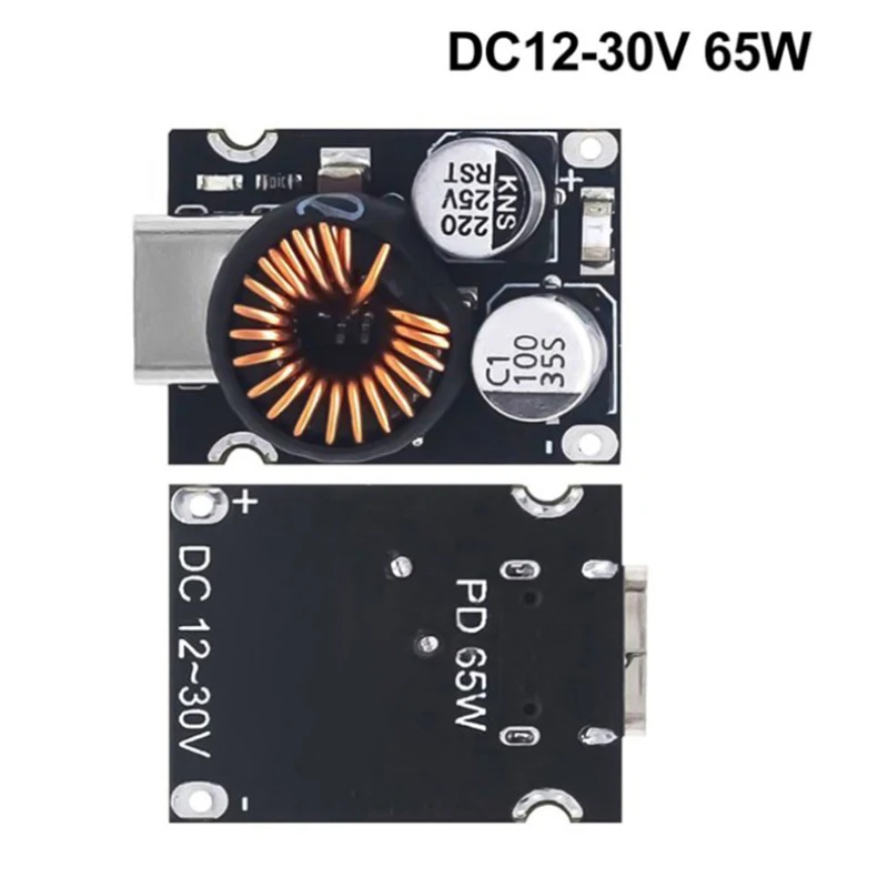 

Support PD3.0 () 65W fast charge module Qualcomm QC2.0 and QC3.0 output protocol Type-C interface Fast protocol FCP SCP AFC