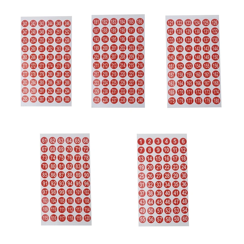 

Digital Number Sticker Size Label Self Adhesive Label Sticker Round Shaped Labels for storage Management Home Office