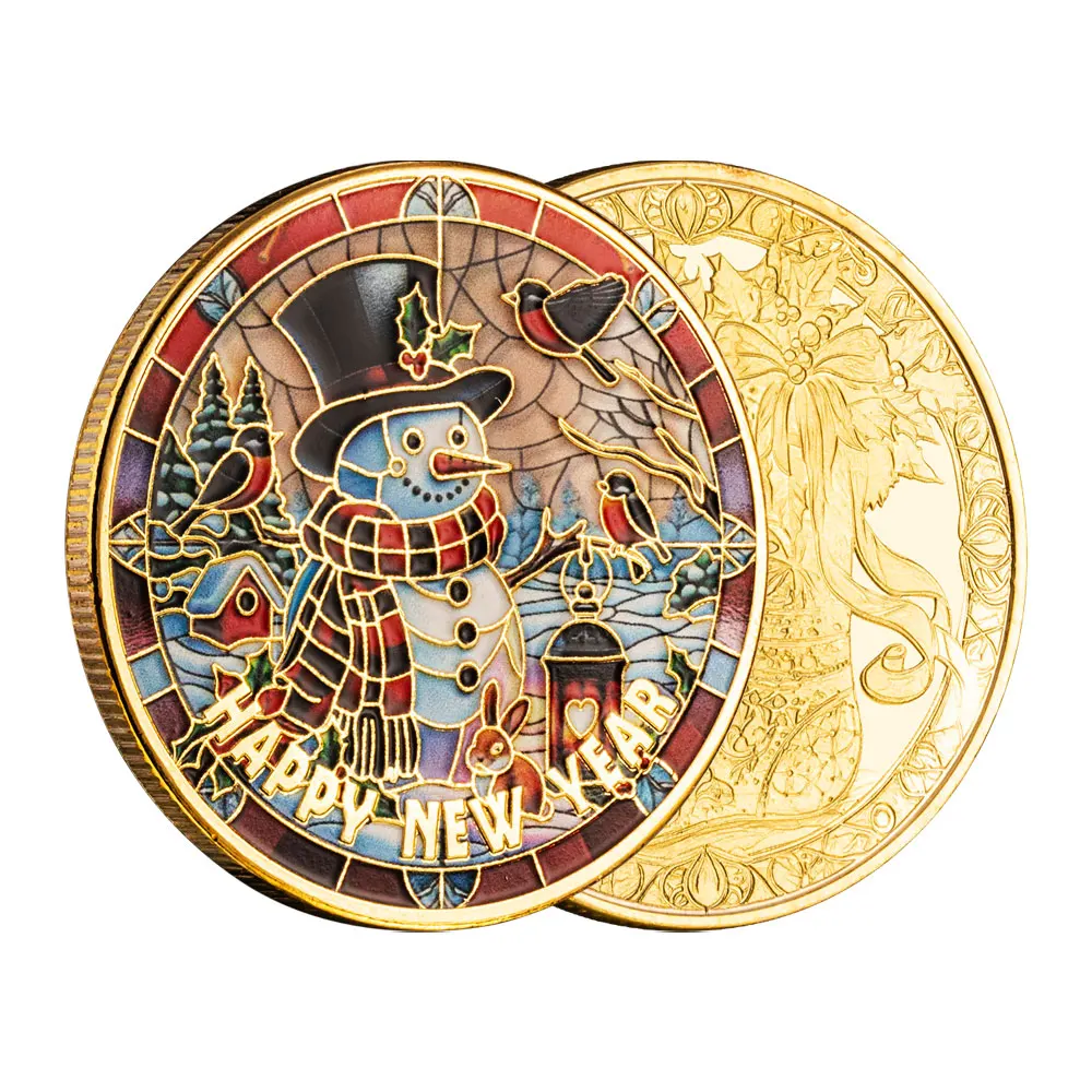 

Позолоченные рождественские монеты