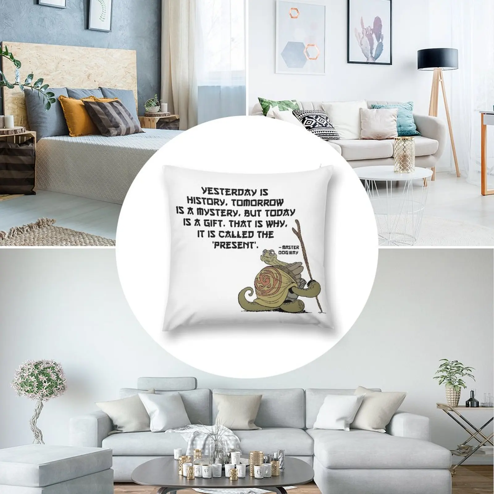 Наволочка с цитатой Master Oogway Fujian