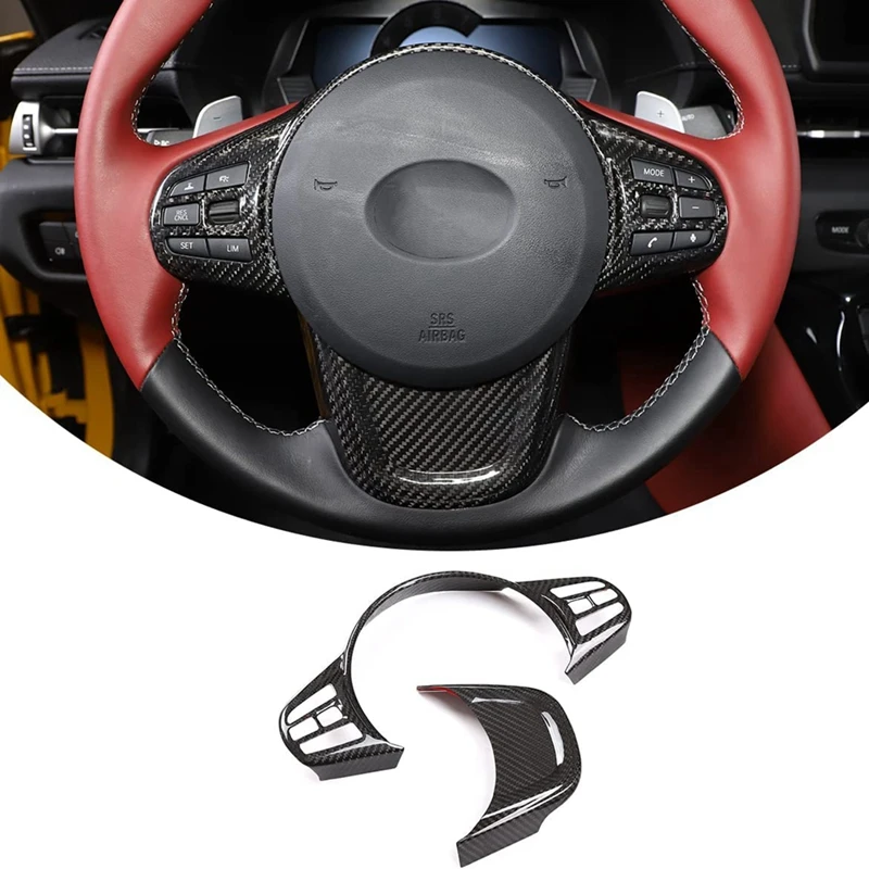 

Car Steering Wheel Cover Sticker Accessories Carbon Fiber For Toyota Supra GR A90 A91 MK5 2019 2020 2021 2022
