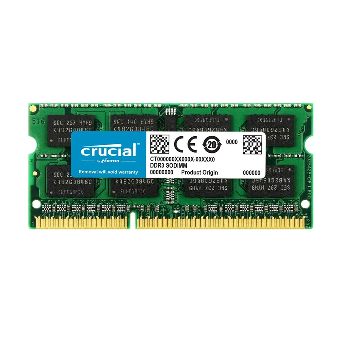 

Crucial DDR3L 4GB 8GB 1333 1600Mhz Memory Latpop PC3 10600S 12800S 1.35V 204PIN Memoria ram SODIMM DDR3L RAM 4GB 8GB