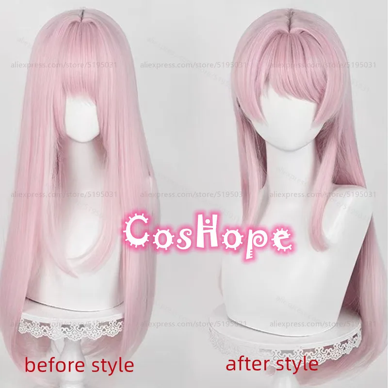 Anon Chihaya Косплей Парик 72 см Длинный Прямой Светло-Розовый Аниме Парики