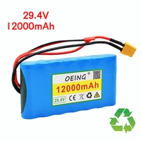 2022 new 29v 12ah 7s1p 29 4v 12000mah lithium ion battery pack for small electric unicycles scooters toys bicycle built in bms