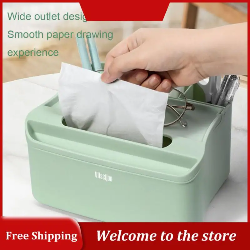 

Tissue Storage Box Modern And Simple Elegant White Home Storage Paper Box Spring Design Green Bean Paste Paper Towel Storage