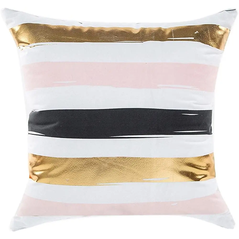 

Популярный квадратный чехол для подушки с золотым фольгированным принтом, чехол для дивана на талию, наволочка для домашнего декора
