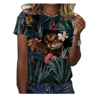 forest cat 3d printed round neck t shirt womens funny jacket retro jersey womens fashion new product