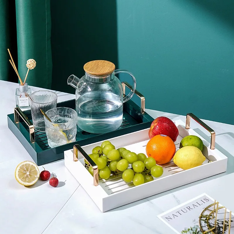 

Dried Fruit Dessert Luxury Nordic Green Plate Snack Dish Drain Tray 6pcs Set Kitchen Food Storage Plastic Containers With Lids