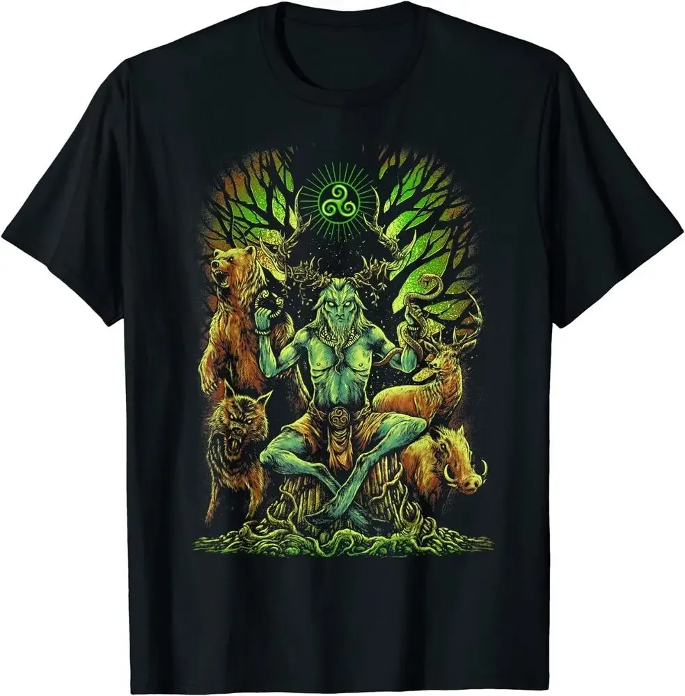 Языческая футболка Cernunnos с ирландской шотландской мифологией аниме Графические