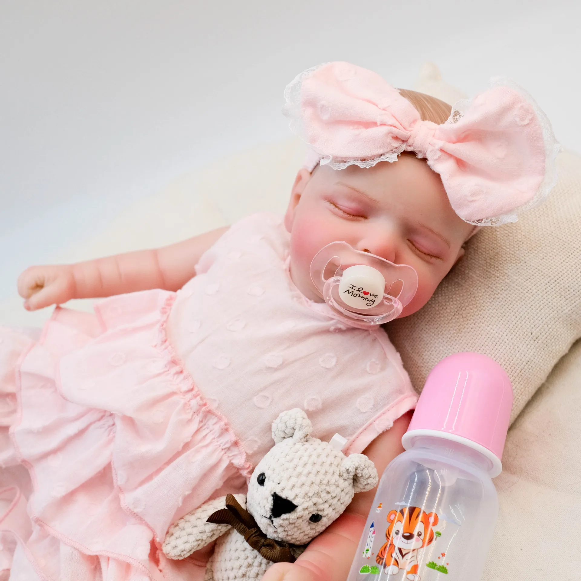 Кукла реборн Мягкая силиконовая 19 дюймов 48 см