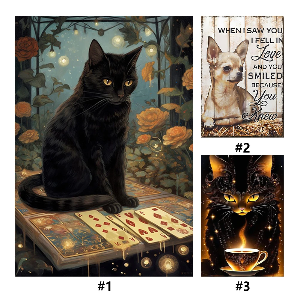 5D DIY Полный круглый дрель Алмазная картина Животное Набор Домашний декор