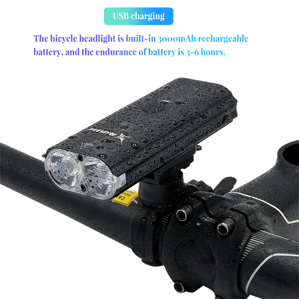 

LED Bike Headlight USB Charging 600LM Flashlight Outdoor Sports Headlamp