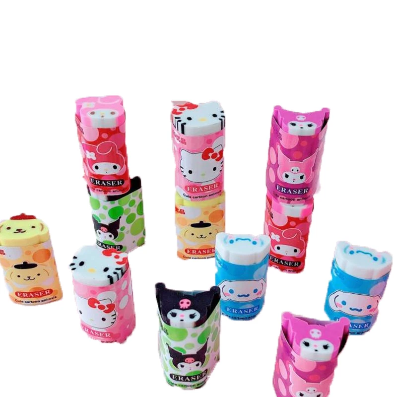 

Милый мультяшный Sanrioed Kuromi Cinnamorol ластик для начальной школы, канцелярские принадлежности, ластик для детей