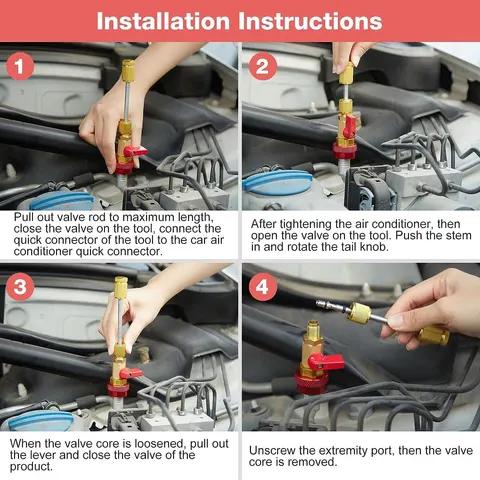 Инструмент для быстрого снятия сердечника клапана R134a R12