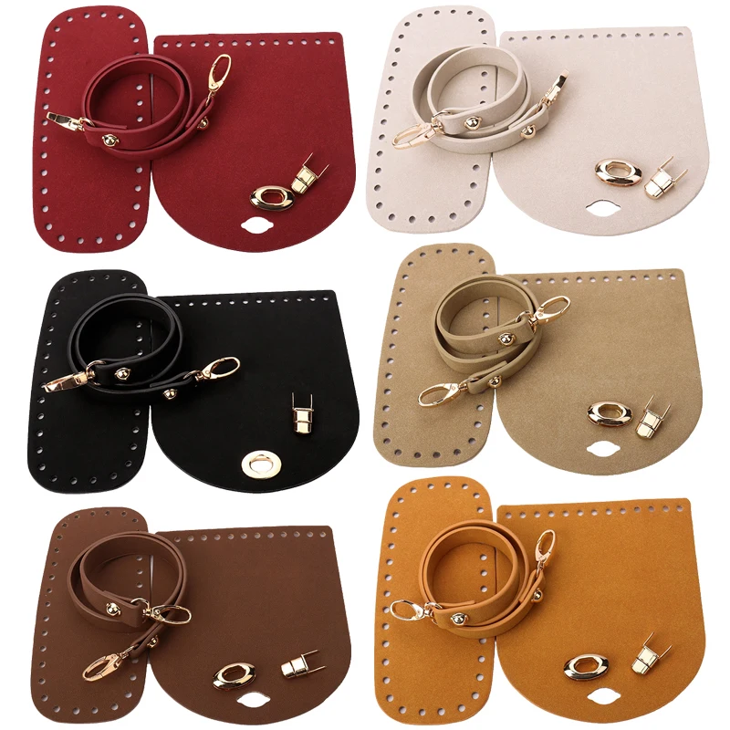Hand-Made Bag Set Accessories for DIY Woven Bucket Shoulder Bag Bottom Cover Straps