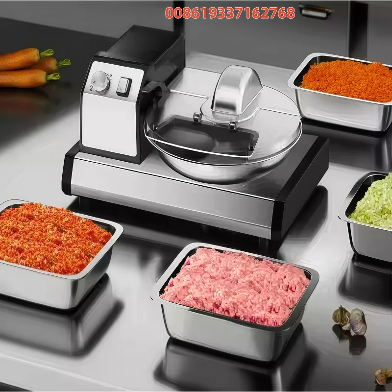 Фото Полностью автоматическая мясорубка-измельчитель для коммерческого использования, для переработки мяса и овощей, в том числе для производства колбас. №1