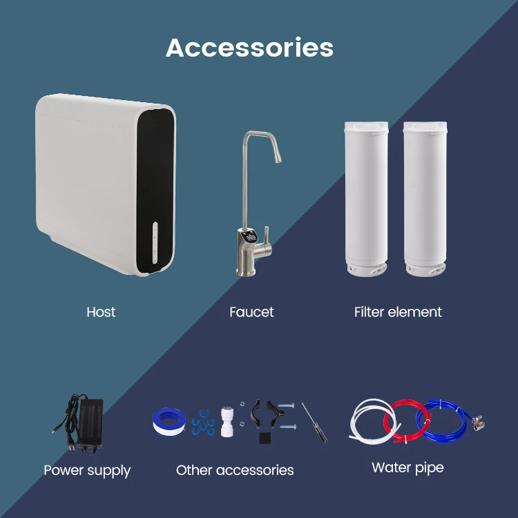 Оптовая продажа фильтр для воды 800GPD под раковину прямой питьевой тип система