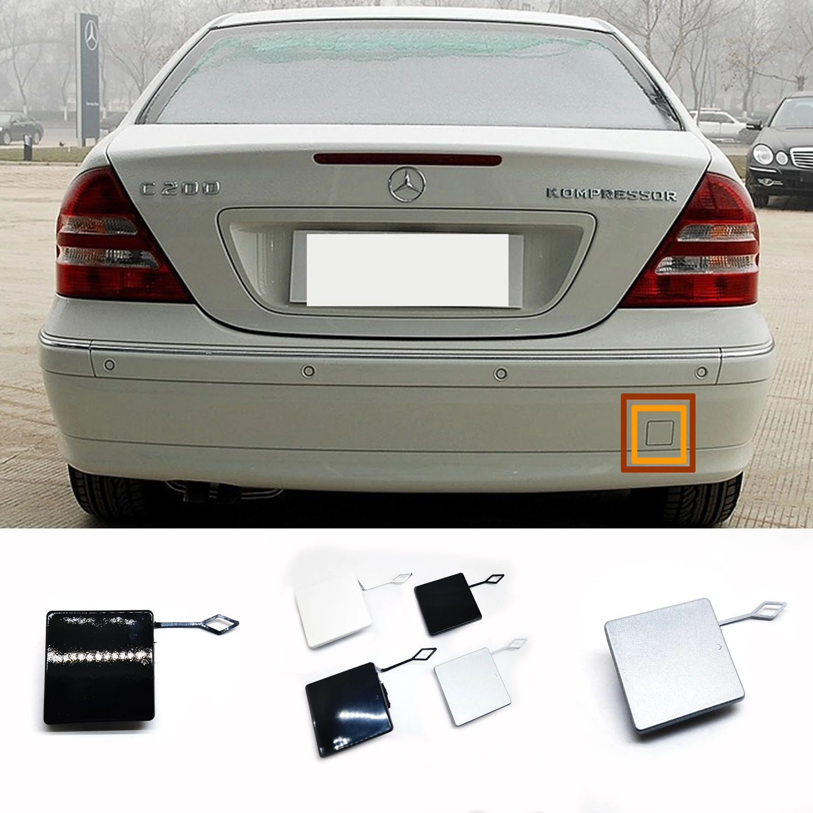 

A2038850126 Fit 00-07 Mercedes-Benz C-Class(W203)Sedan(S203)Touring200 230 240 250 280 300 350 REAR TOW COVER