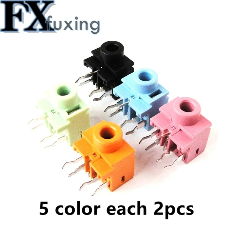 

10 шт., разъем для наушников, 3,5 мм