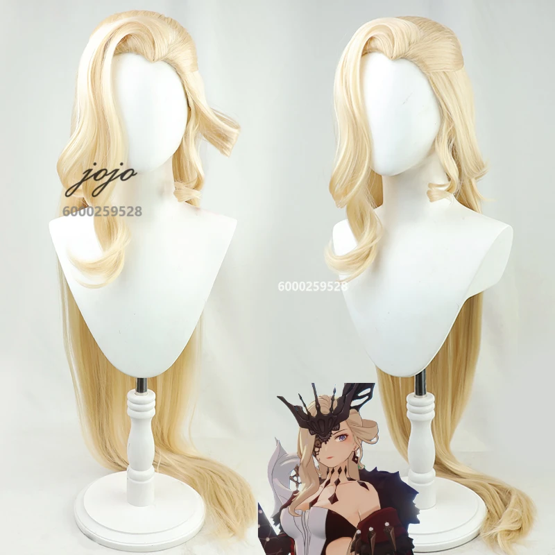 Genshin Impact Game The Fair Lady Косплей Парик Светло-Золотые Длинные Термостойкие