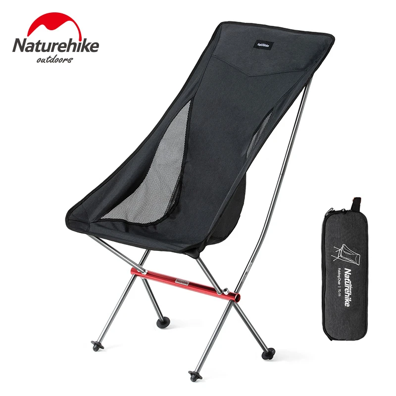 Naturehike Folding Picnic Chair Outdoor Portable Lightweight Camping Chair Backpack Fishing Chair Foldable High Beach Chair YL06 enlarge
