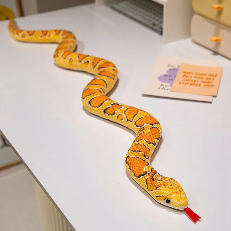 Настоящая живая кукла-змея плюшевая игрушка китайский год змеи талисман черный