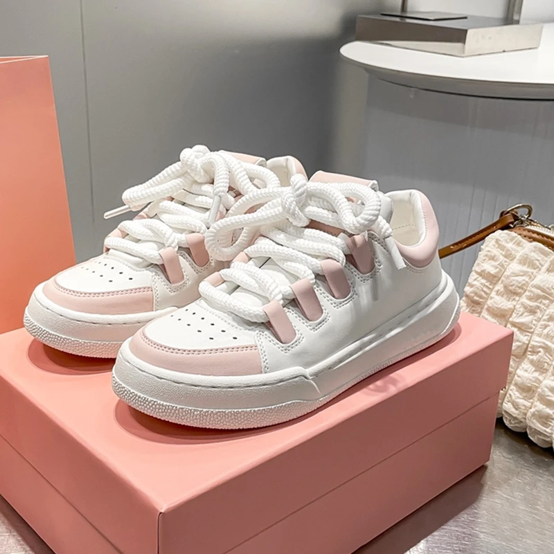 

2023 new fashion Woman casual sneakers white pink