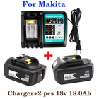 Аккумуляторная батарея BL1860, 18 в, 18000 мАч, литий-ионная батарея для Makita BL1840, BL1850, BL1830, BL1860B, LXT 400