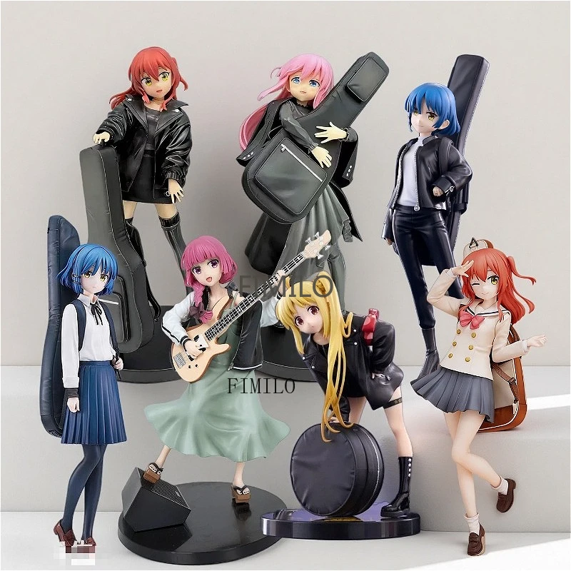 Фото Аниме Bocchi The Rock Фигурки стоячи Kita Ikuyo Gotoh Hitori Guitar Dolls Рисунок Коллекция ПВХ Модели Подарки на день рождения №1