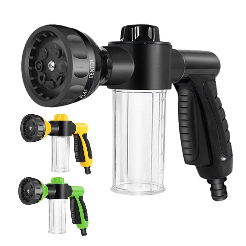 

8 in 1 High Pressure Hose Spray | Garden Water Guns with Foam Soap Dispenser Adjustable Sprayer for Watering Plants Washing Car