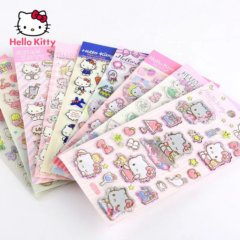 

Hello Kitty Sticker Cartoon Three-dimensional Sticker Paper Bubble Sticker