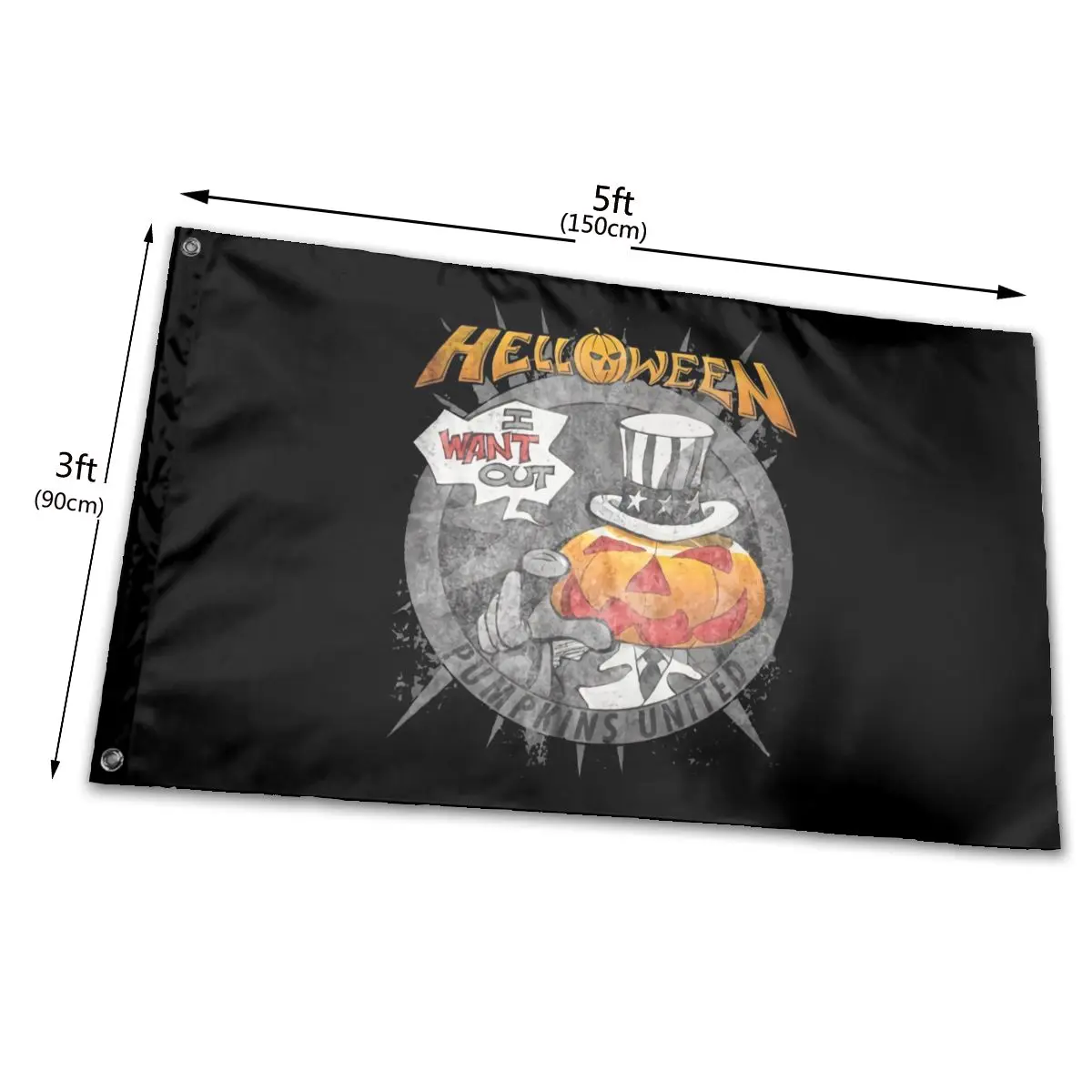 Helloween I Want Out Tour металлическая музыкальная лента в виде тыквы Hel10126784 для женщин
