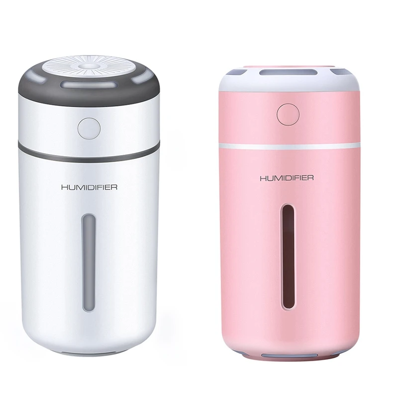 

230Ml Cold Mist Humidifier Portable USB Air Humidifier Is Suitable For Car Travel Office 7 Color Night Light