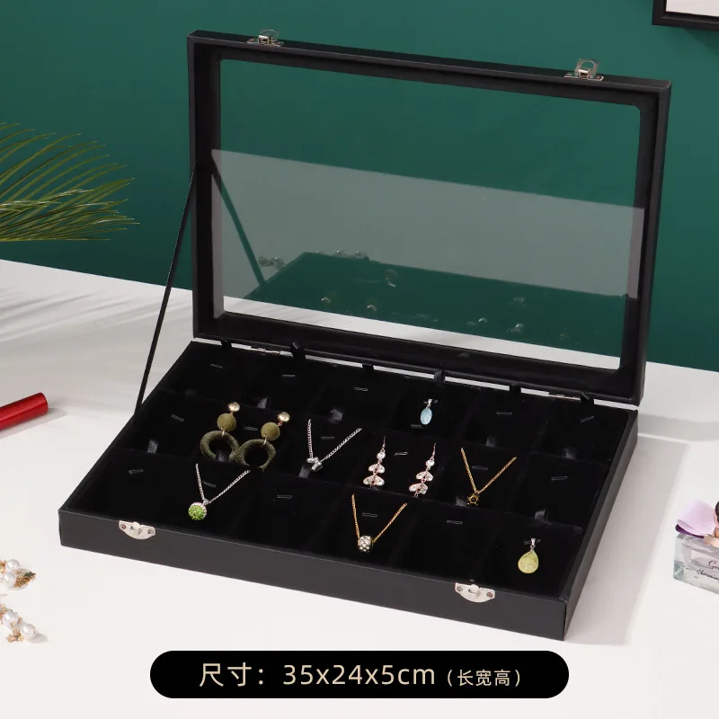 Ring Case 100 Slots Ring Box Organizer Holder Jewelry Display Storage Collector Earring Showcase Ring Tray Gift Portable Box